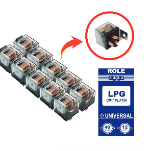 Role 5 Uçlu, 40 Amp, 12 V, 10 Adet