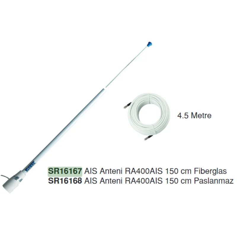 AIS Anteni RA400AIS 150 cm Fiberglas