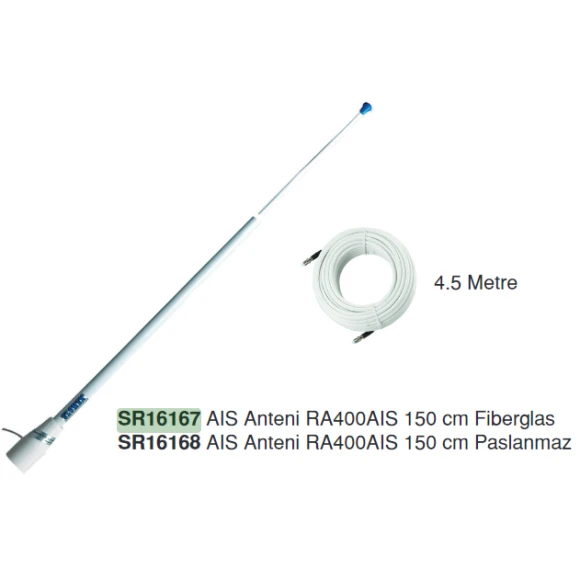 AIS Anteni RA400AIS 150 cm Fiberglas