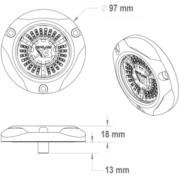 SeaBlaze X3 Spectrum RGB ledli su altı aydınlatma lambası - 3
