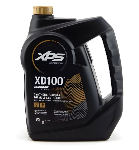 XD100 Motor Yağı 3,79 Litre (Galon) (Evinrude Johnson E-Tec 2 zamanlı motorlar için Full Sentetik Motor Yağı) - 1