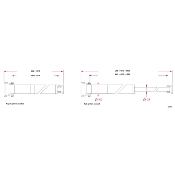 BARKA SRL Barka Aktuatör, İtme/Çekme. 100 KG. 24V - 1970mm - 3