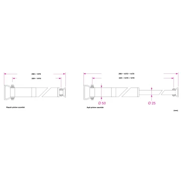 BARKA SRL Barka Aktuatör, İtme/Çekme. 100Kg. 12V-1470mm - 3