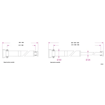 BARKA SRL Barka Aktuatör, İtme/Çekme. 200 Kg. 24V - 580mm - 2