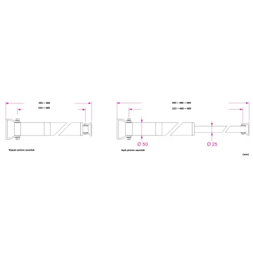 BARKA SRL Barka Aktuatör. İtme/Çekme. 350 Kg. 24V - 480mm - 2