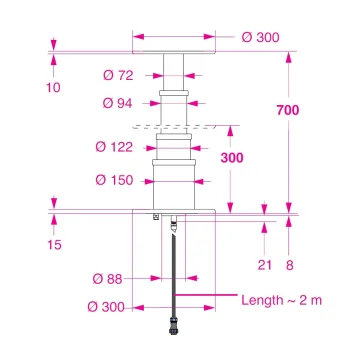 BARKA SRL Barka Elektrikli Masa Ayağı. 12V. 3 Kademe - 700mm - 4