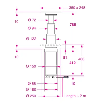BARKA SRL Barka Elektrikli Masa Ayağı. Gömme. 12V. 3 Kademe - 785mm - 4