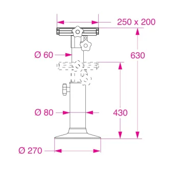 BARKA SRL Barka Manuel Koltuk Ayağı 600 mm - 2