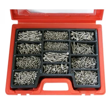 Vida seti. AISI304 Paslanmaz çelik. Plastik kutulu. 2090 parça - 2