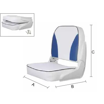 Katlanır Koltuk Beyaz+Lacivert - 1