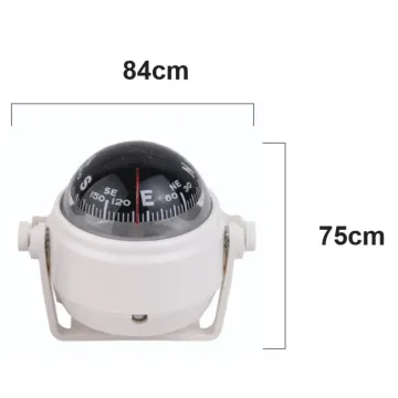 Pusula Ayaklı Küçük Genişlik: 8, 4cm Yükseklik: 7, 5cm Beyaz Pusula