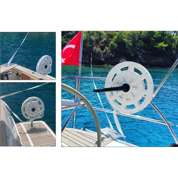Roller Flat Mooring Rope White Set 60 Mt