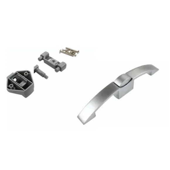 Handle Push Open Lock 128x162mm Chrome