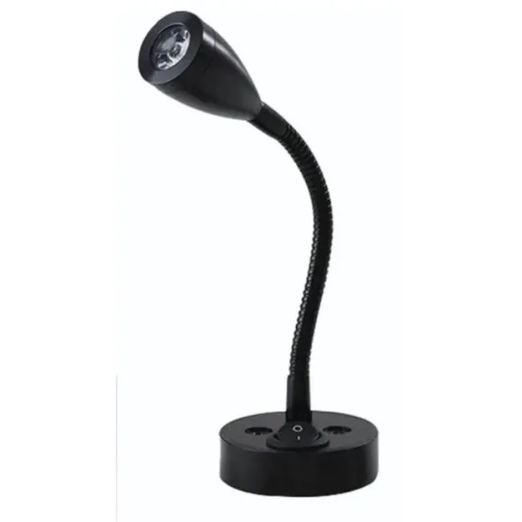 Спиральная Лампа Для Чтения, Черная, LED 12V 3W