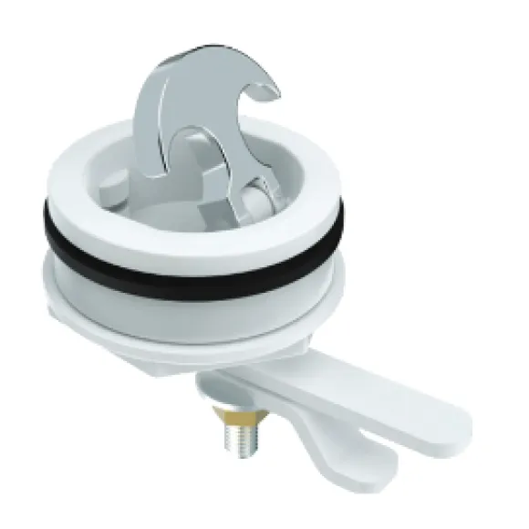 Recessed Handle Turn-Lock White Ø: 68 Mm