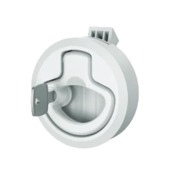 Recessed Handle With Spring Lock White Ø: 60 Mm