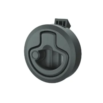 Recessed Handle With Spring Lock Black Ø: 60 Mm - 1